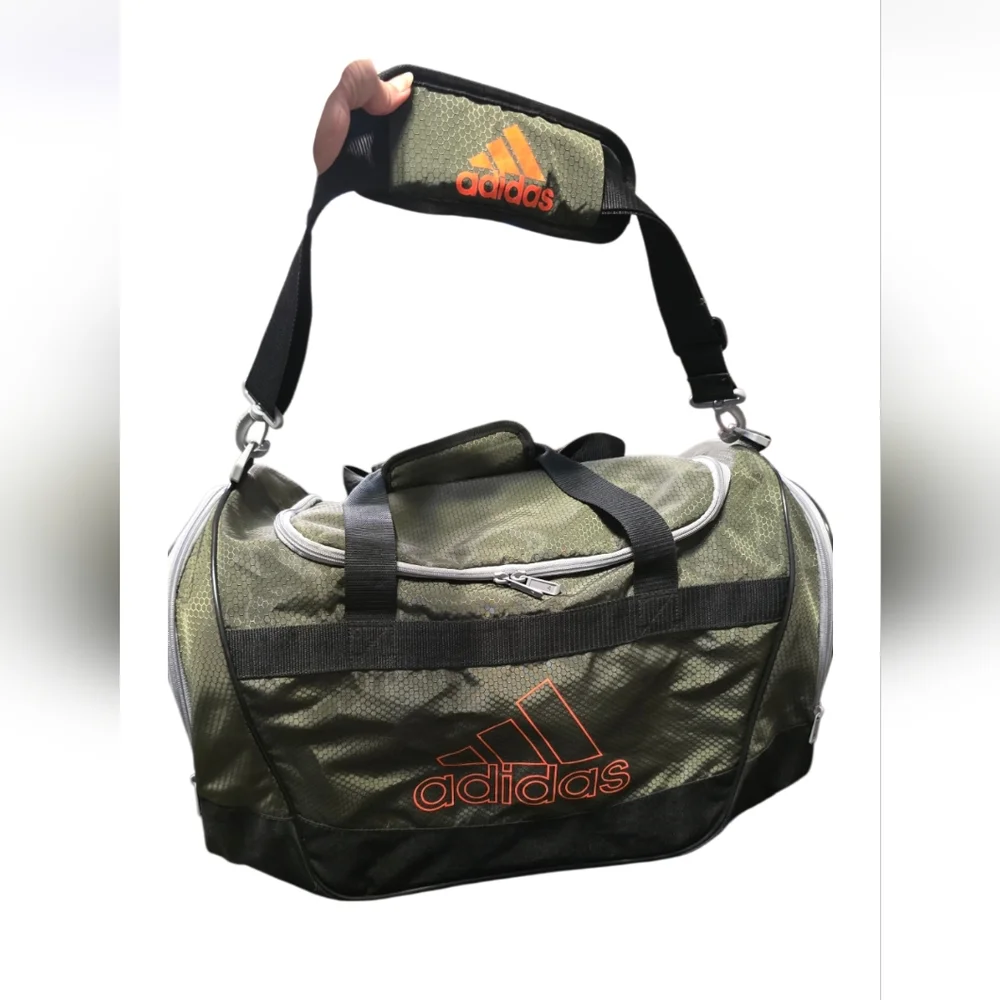 Adidas Green and Black Men's Duffel Bag